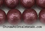 CSB2264 15.5 inches 12mm round wrinkled shell pearl beads wholesale