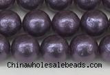 CSB2271 15.5 inches 6mm round wrinkled shell pearl beads wholesale