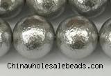 CSB2306 15.5 inches 16mm round wrinkled shell pearl beads wholesale