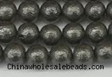 CSB2320 15.5 inches 4mm round wrinkled shell pearl beads wholesale