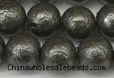 CSB2323 15.5 inches 10mm round wrinkled shell pearl beads wholesale