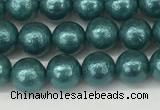CSB2330 15.5 inches 4mm round wrinkled shell pearl beads wholesale