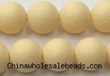 CSB2382 15.5 inches 8mm round matte wrinkled shell pearl beads