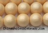 CSB2401 15.5 inches 6mm round matte wrinkled shell pearl beads