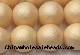 CSB2403 15.5 inches 10mm round matte wrinkled shell pearl beads