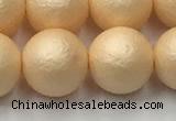 CSB2404 15.5 inches 12mm round matte wrinkled shell pearl beads