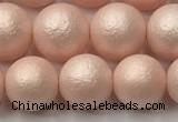 CSB2413 15.5 inches 10mm round matte wrinkled shell pearl beads