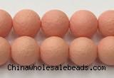 CSB2421 15.5 inches 6mm round matte wrinkled shell pearl beads