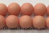 CSB2422 15.5 inches 8mm round matte wrinkled shell pearl beads