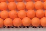 CSB2430 15.5 inches 4mm round matte wrinkled shell pearl beads