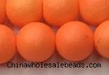 CSB2434 15.5 inches 12mm round matte wrinkled shell pearl beads