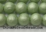 CSB2532 15.5 inches 8mm round matte wrinkled shell pearl beads