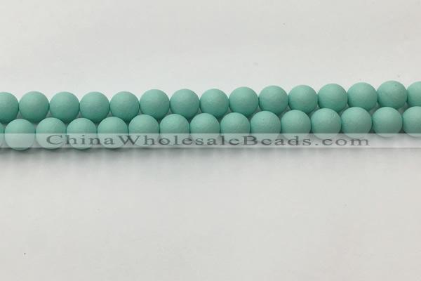 CSB2552 15.5 inches 8mm round matte wrinkled shell pearl beads