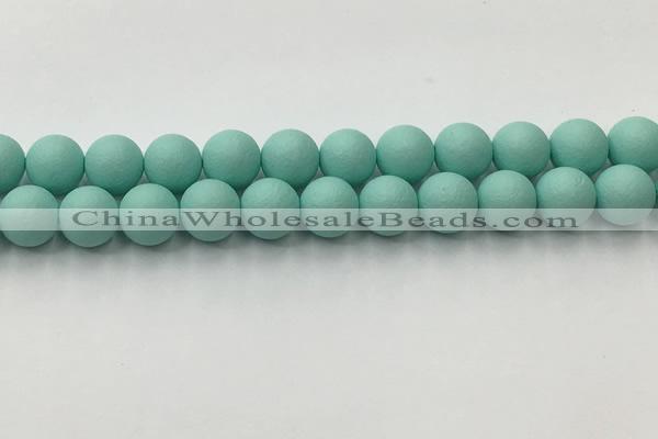 CSB2554 15.5 inches 12mm round matte wrinkled shell pearl beads