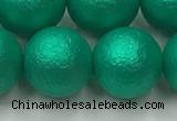 CSB2566 15.5 inches 16mm round matte wrinkled shell pearl beads