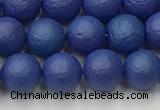 CSB2571 15.5 inches 6mm round matte wrinkled shell pearl beads