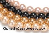 CSB31 16 inches 16mm round shell pearl beads Wholesale