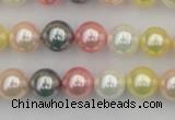 CSB323 15.5 inches 10mm round mixed color shell pearl beads