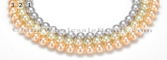 CSB35 16 inches 14mm round shell pearl beads Wholesale