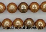 CSB387 15.5 inches 14mm round mixed color shell pearl beads