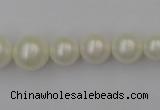 CSB401 15.5 inches 8mm - 16mm round shell pearl beads