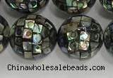CSB4043 15.5 inches 16mm ball abalone shell beads wholesale