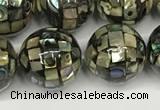 CSB4101 15.5 inches 12mm ball abalone shell beads wholesale