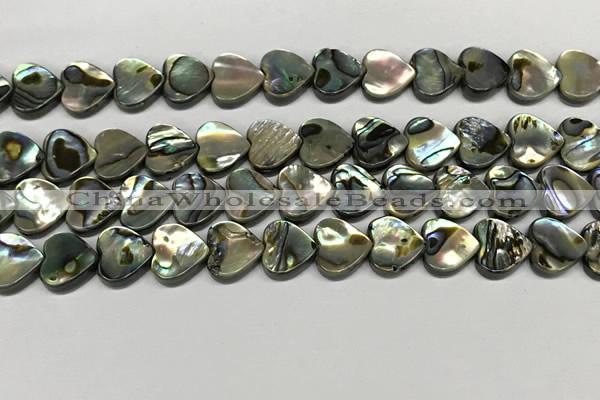 CSB4112 15.5 inches 10mm heart abalone shell beads wholesale