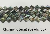 CSB4119 15.5 inches 10*10mm diamond abalone shell beads wholesale