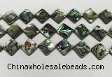 CSB4122 15.5 inches 16*16mm diamond abalone shell beads wholesale