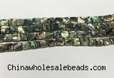 CSB4143 15.5 inches 8*8mm square abalone shell beads wholesale