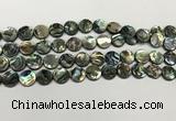 CSB4169 15.5 inches 10mm coin abalone shell beads wholesale
