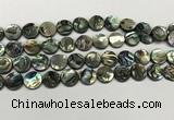CSB4170 15.5 inches 12*12mm coin abalone shell beads wholesale