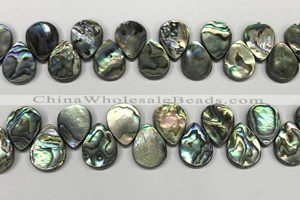 CSB4184 Top drilled 15*20mm flat teardrop balone shell beads