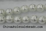 CSB600 15.5 inches 10mm whorl round shell pearl beads