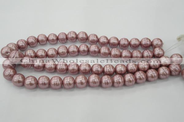 CSB621 15.5 inches 14mm whorl round shell pearl beads