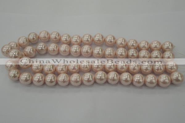 CSB625 15.5 inches 14mm whorl round shell pearl beads