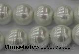 CSB635 15.5 inches 16mm whorl round shell pearl beads