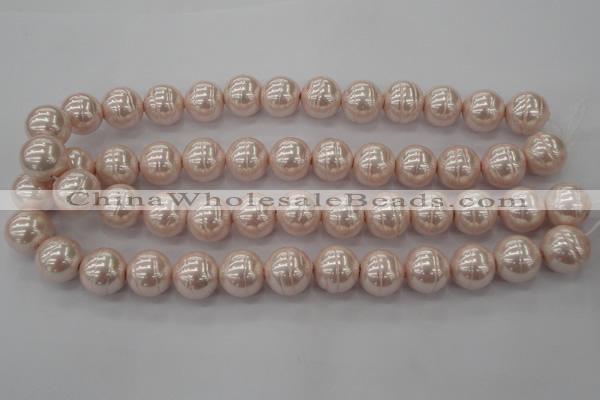 CSB637 15.5 inches 16mm whorl round shell pearl beads