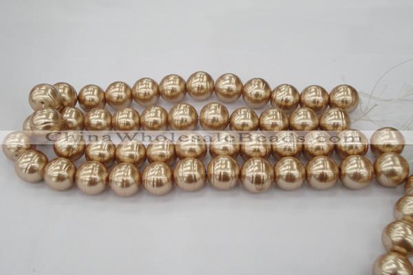 CSB645 15.5 inches 18mm whorl round shell pearl beads