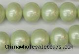 CSB809 15.5 inches 13*15mm oval shell pearl beads wholesale