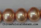 CSB828 15.5 inches 16*19mm oval shell pearl beads wholesale