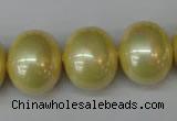CSB832 15.5 inches 16*19mm oval shell pearl beads wholesale