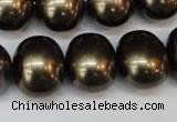 CSB837 15.5 inches 16*19mm oval shell pearl beads wholesale