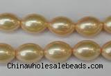 CSB847 15.5 inches 10*14mm rice shell pearl beads wholesale