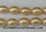 CSB847 15.5 inches 10*14mm rice shell pearl beads wholesale