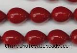 CSB869 15.5 inches 12*16mm teardrop shell pearl beads wholesale