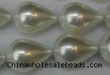 CSB875 15.5 inches 16*22mm teardrop shell pearl beads wholesale