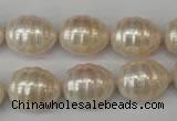 CSB885 15.5 inches 13*16mm whorl teardrop shell pearl beads wholesale