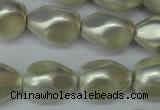 CSB893 15.5 inches 15*20mm teardrop shell pearl beads wholesale